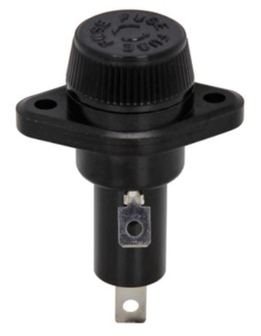 HPF panel mount holders with screw-type knobs for 13/32" x 1-5/16" to 1-1/2" fuses